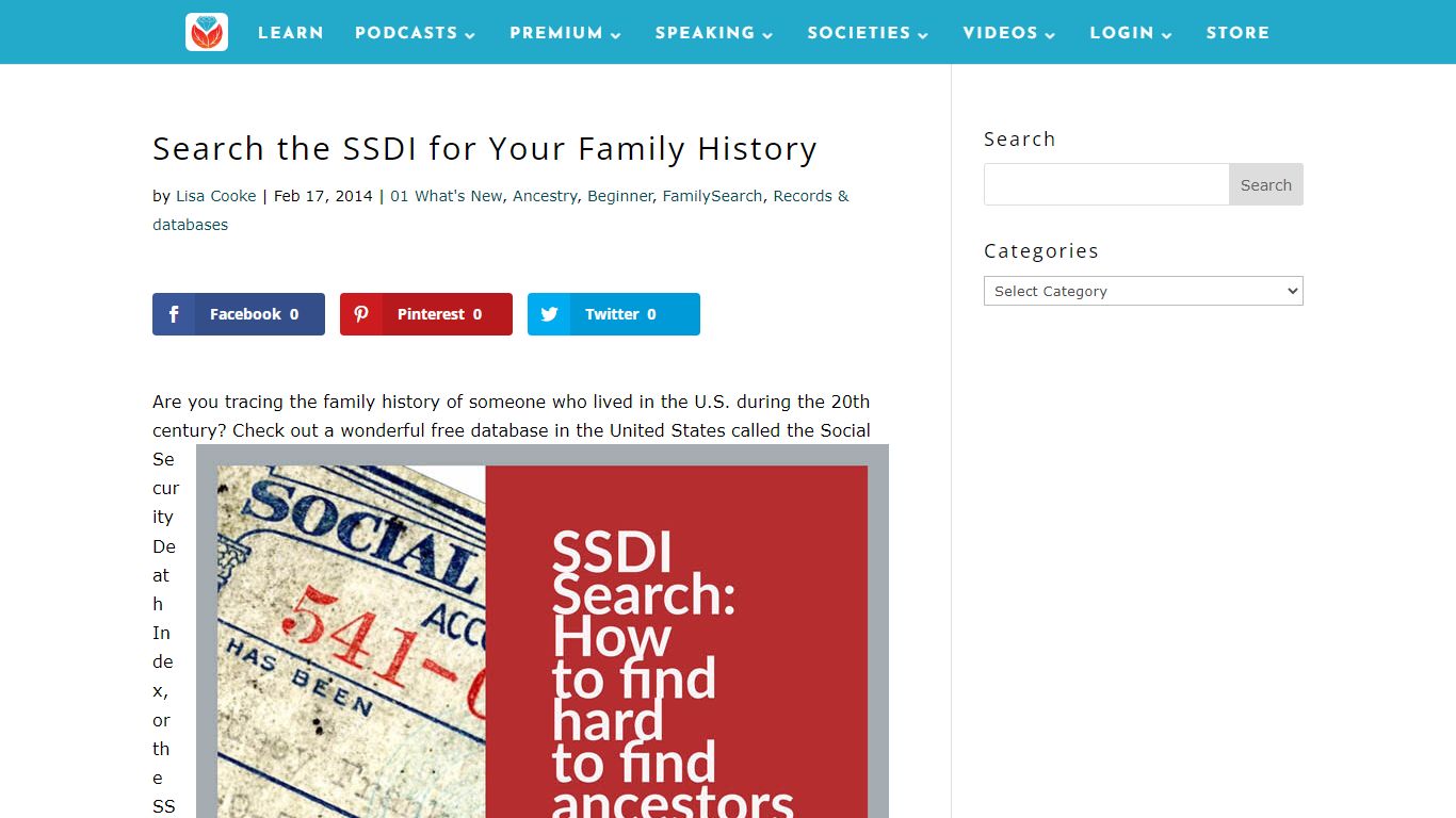 Search the SSDI for Your Family History - Genealogy Gems